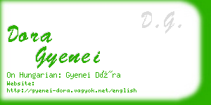 dora gyenei business card